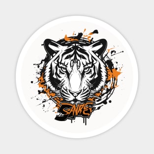 Graffiti Paint Tiger Creative Magnet